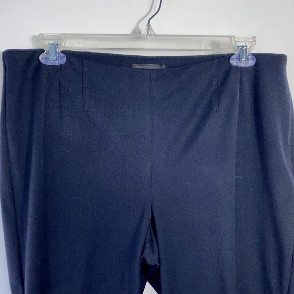 Talbots Bi-Stretch Straight-Leg Curvy Pants in Black Side Zip Office Size 16